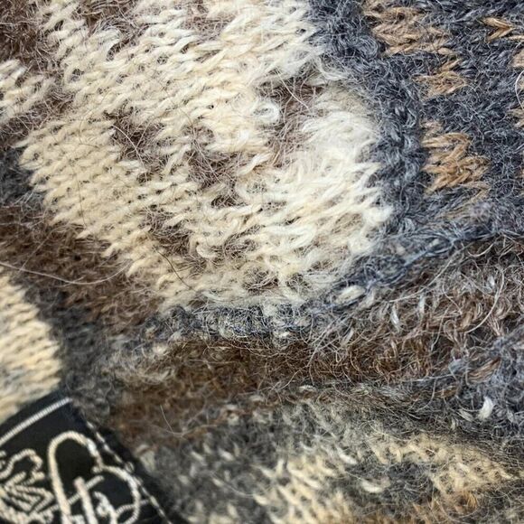 Knight of New Zealand 100% Alpaca Cardigan Sweater Hand Knit Women's Size M - Picture 9 of 11